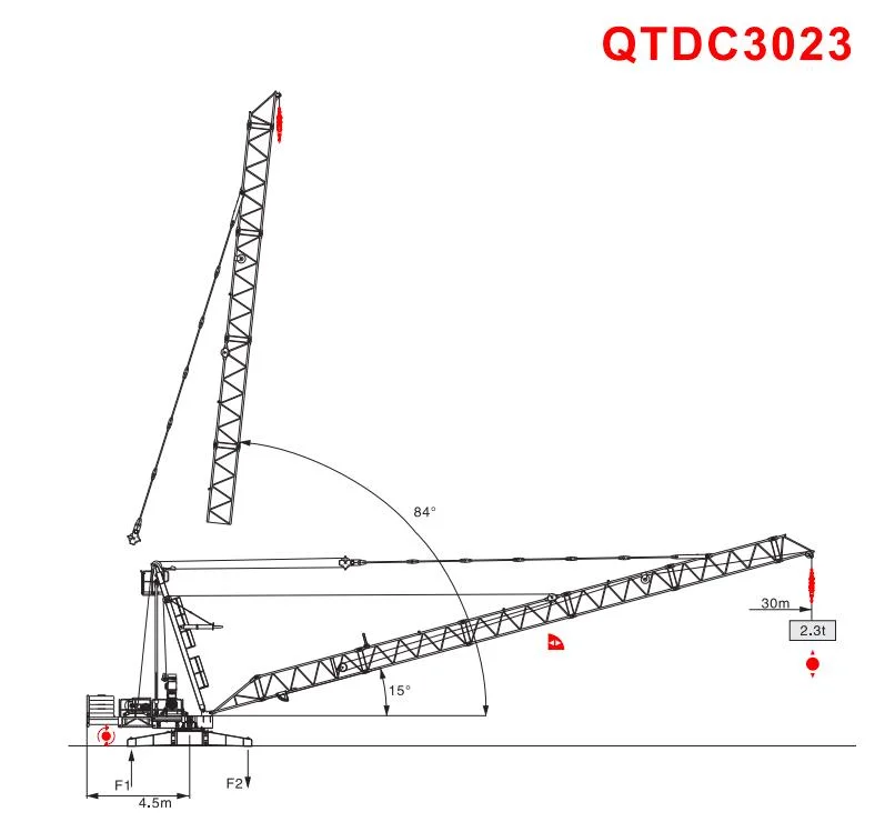 16 Ton Flat Top / Luffing Jib /Derrick Tower Crane, China Sun for Sale