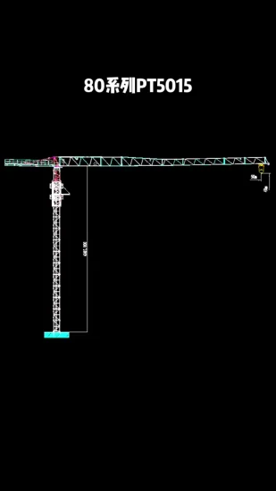  Nouvelle flèche chinoise de 40 m Max.  Chargez une grue à tour topless de 8 tonnes